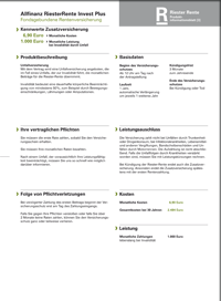 Produktinformationsblatt Zusatzversicherung